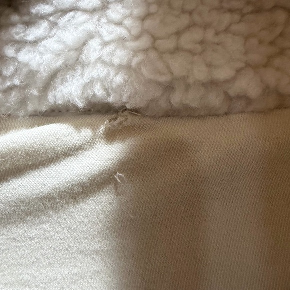 Lululemon Cinchable Oversized Fleece Zip-Up White Opal - size 6 EUC Teddy Jacket - Picture 4 of 8
